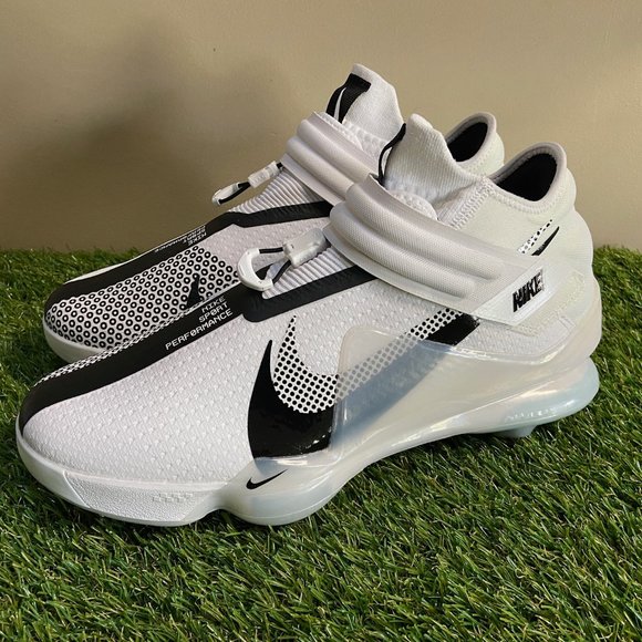 Nike Force Zoom Trout 7 Baseball Cleats White Black DC9904-103 Men Size 10.5 NEW